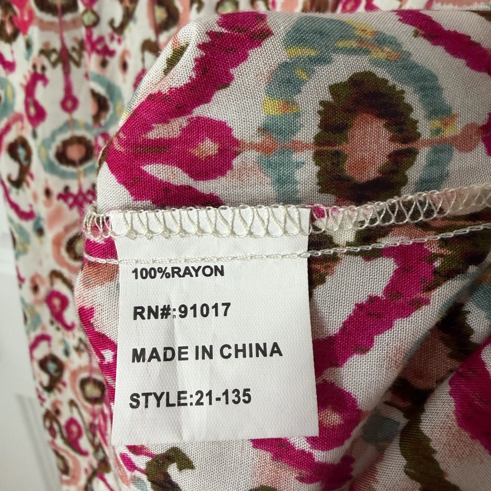 Solitaire Pink Multi-Print Patchwork Square Neck … - image 8